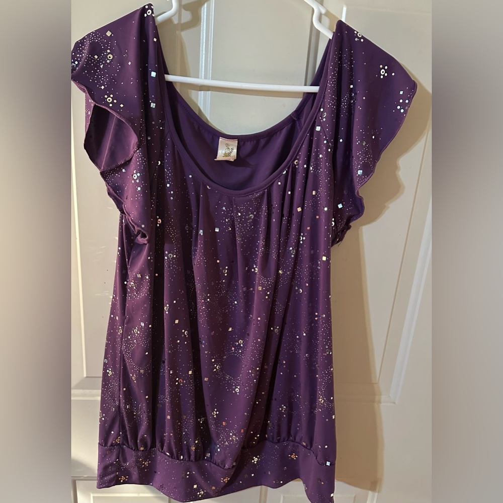 Topia   Purple with silver sparkles